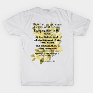 Matthew 28:19-20 Famous Bible Verses T-Shirt